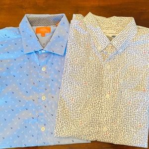 Lot of 2 Button Down Shirts Tallia and Old Navy Size L